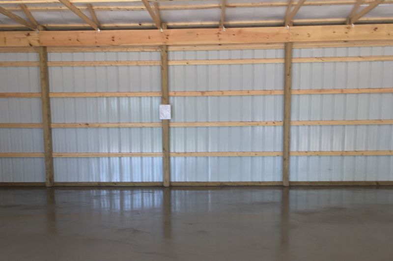 Concrete garage floor poured in Kendallville, Indiana